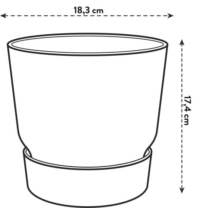 greenville round 18cm living concrete